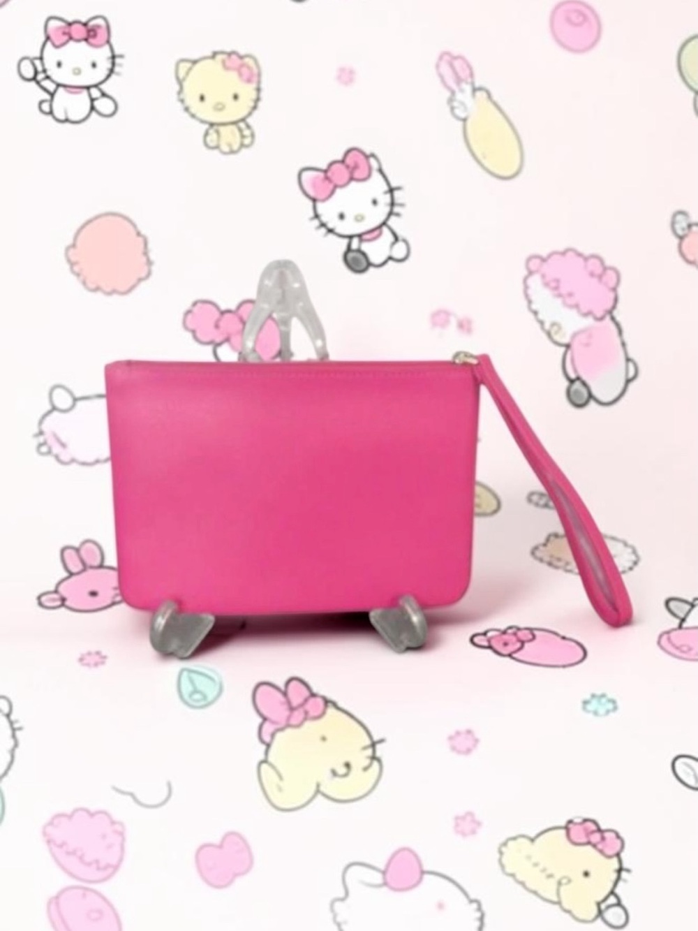 Kate Spade New York Hot Pink Saffiano Leather Zip Wristlet - Picture 3 of 5
